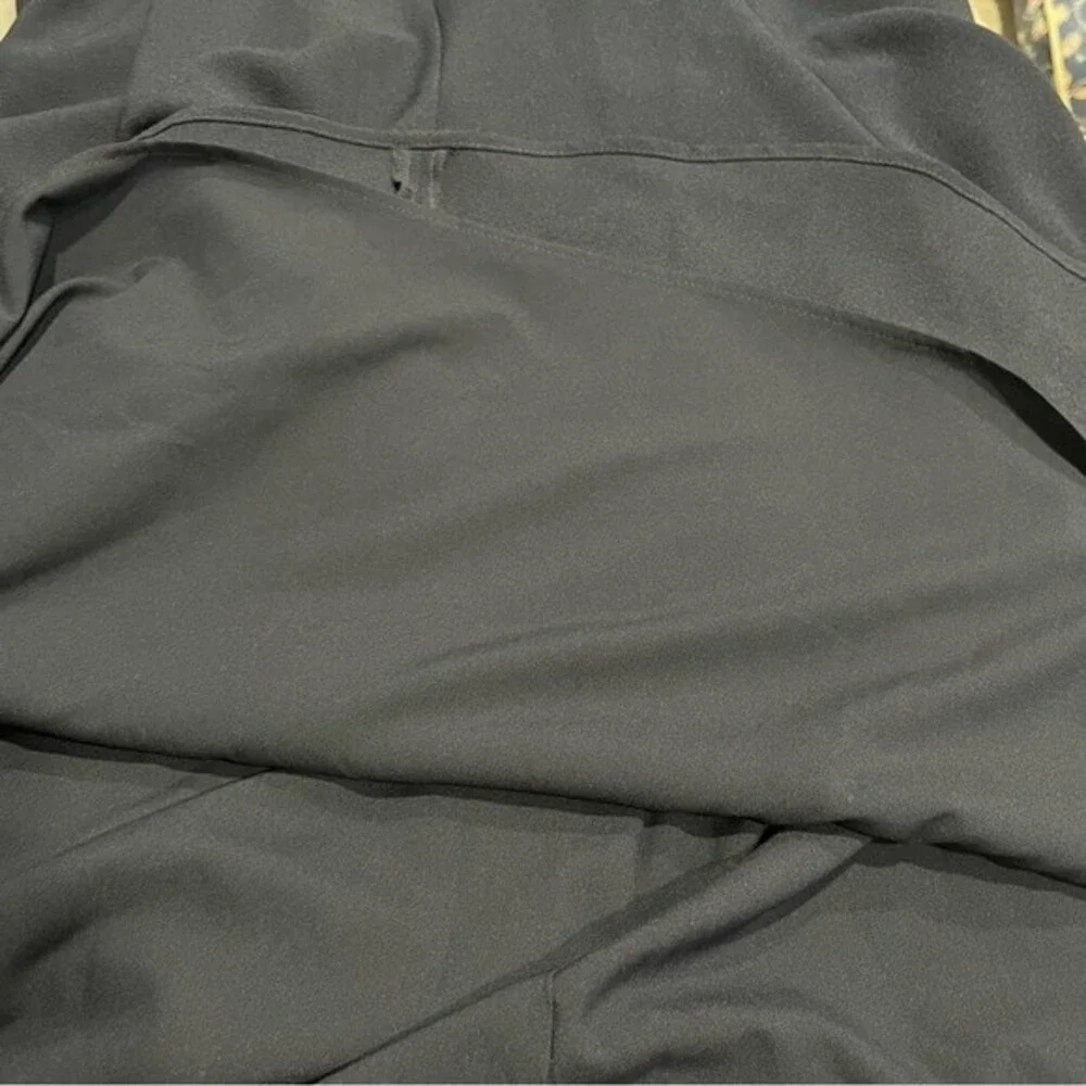 Eliza J. Navy Blue One Shoulder Illusion Ruffle Mermaid Gown Size 6 - Picture 8 of 14